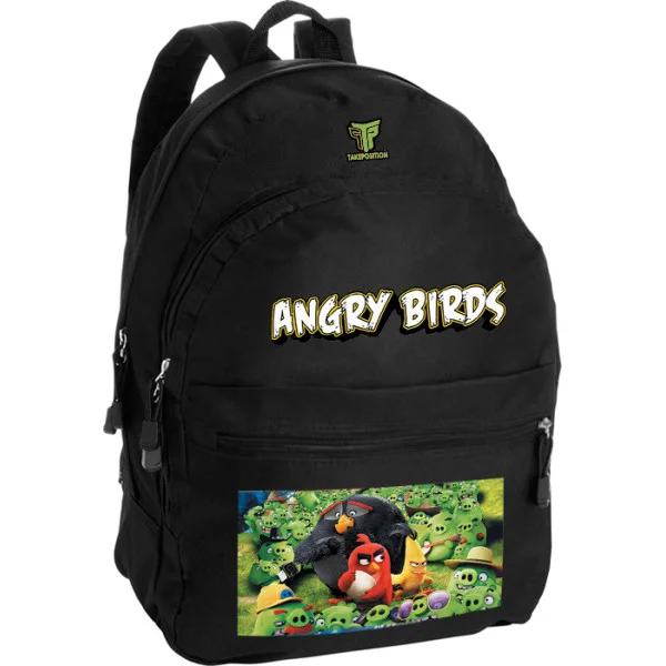 Φωτογραφία προϊόντος: Takeposition Pearl Σακίδιο πλάτης Angry birds junle, 1 Κεντρικές θέσεις, 40.5x31x15cm ,Μαύρο, 976-4526-02