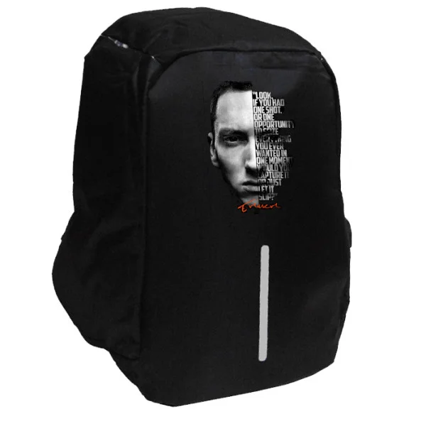 Φωτογραφία προϊόντος: Takeposition Eminem Look Σακίδιο πλάτης Razor 1κεντρική θέση Rpet 600D 44Y x 34Μ x 10Π Μαύρο, 973-7519-02