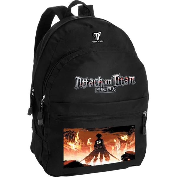 Φωτογραφία προϊόντος: Takeposition Pearl Σακίδιο πλάτης Anime Attacn on Titans raedy, 1 Κεντρικές θέσεις, 40.5x31x15cm ,Μαύρο, 976-1008-02