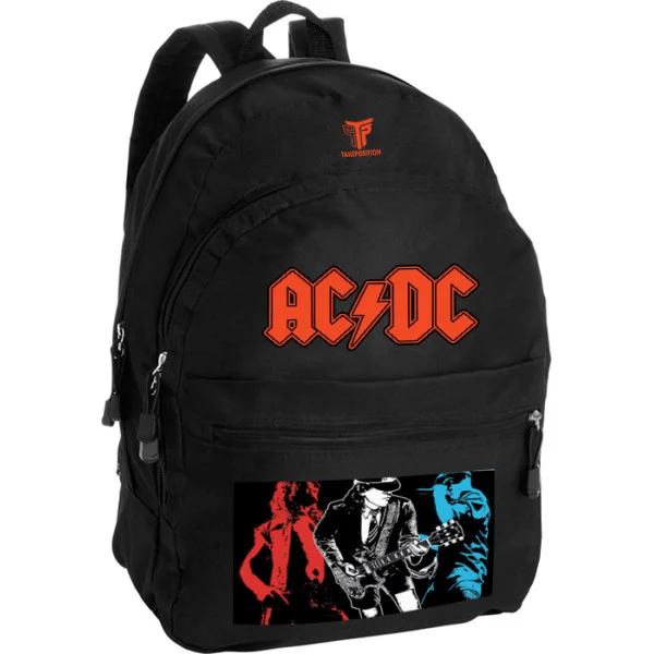 Φωτογραφία προϊόντος: Takeposition Pearl Σακίδιο πλάτης ACDC triple me, 1 Κεντρικές θέσεις, 40.5x31x15cm ,Μαύρο, 976-7536-02