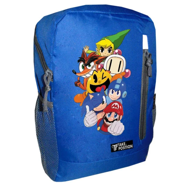 Φωτογραφία προϊόντος: Takeposition Kidy Σακίδιο νηπίων Sonic Mario Pacman Friendship, 1 κεντρική θέση ,Μπλε, 974-1301-10
