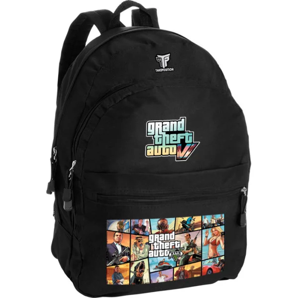 Φωτογραφία προϊόντος: Takeposition Pearl Σακίδιο πλάτης Grand theft auto, 1 Κεντρικές θέσεις, 40.5x31x15cm ,Μαύρο, 976-4549-02