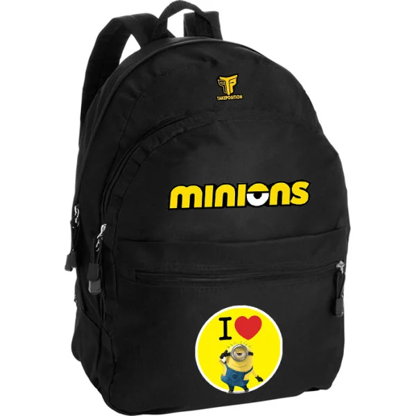 Φωτογραφία προϊόντος: Takeposition Pearl Σακίδιο πλάτης I love Minnios, 1 Κεντρικές θέσεις σε Μαύρο 40.5x31x15cm, 976-1194