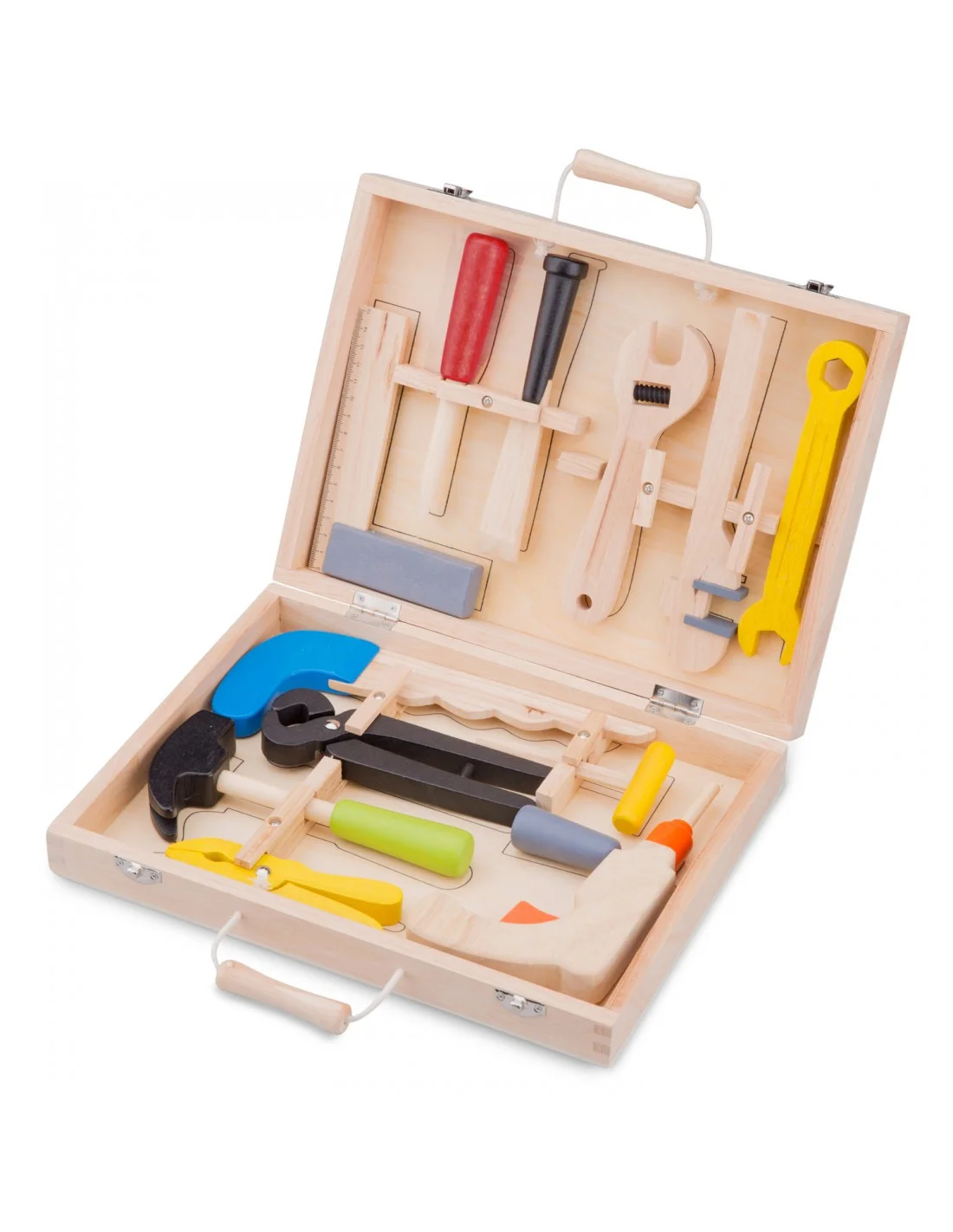 Φωτογραφία προϊόντος: New Classic Toys Ξύλινo Σετ Εργαλείων Με Βαλιτσάκι 12Τμχ