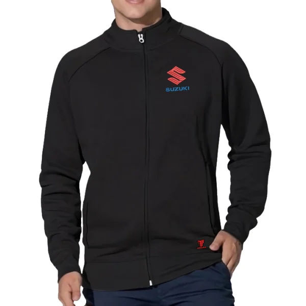 Φωτογραφία προϊόντος: Takeposition Unisex Φούτερ Moto Suzuki με Κέντημα, Ψηλό Γιακά & Πλαϊνές Τσέπες – Μαύρο