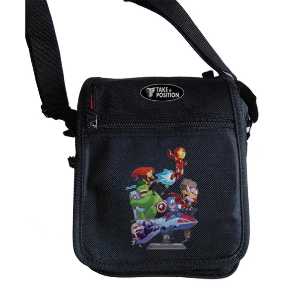 Φωτογραφία προϊόντος: Takeposition Τσαντάκι ώμου Unisex Small Heroes, Μαύρο, 23x18x8.50cm, 983-1031