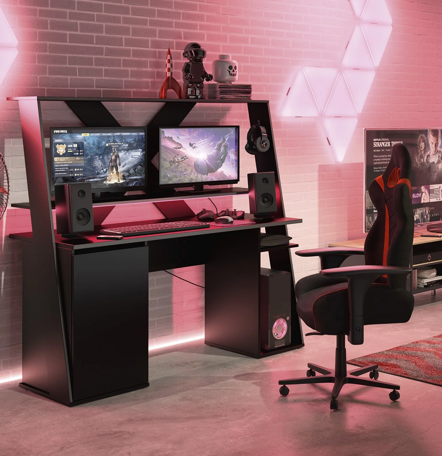 Φωτογραφία προϊόντος: INSIDE Axyon Γραφείο Gaming 157x60x145εκ. Μαύρο