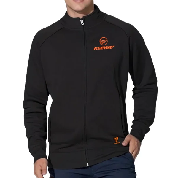 Φωτογραφία προϊόντος: Takeposition Unisex Φούτερ Moto Keeway με Κέντημα, Ψηλό Γιακά & Πλαϊνές Τσέπες – Μαύρο