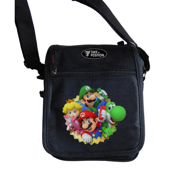 Φωτογραφία προϊόντος: Takeposition Τσαντάκι ώμου Unisex, Mario Forever, Μαύρο, 23x18x8.50cm, 983-1109