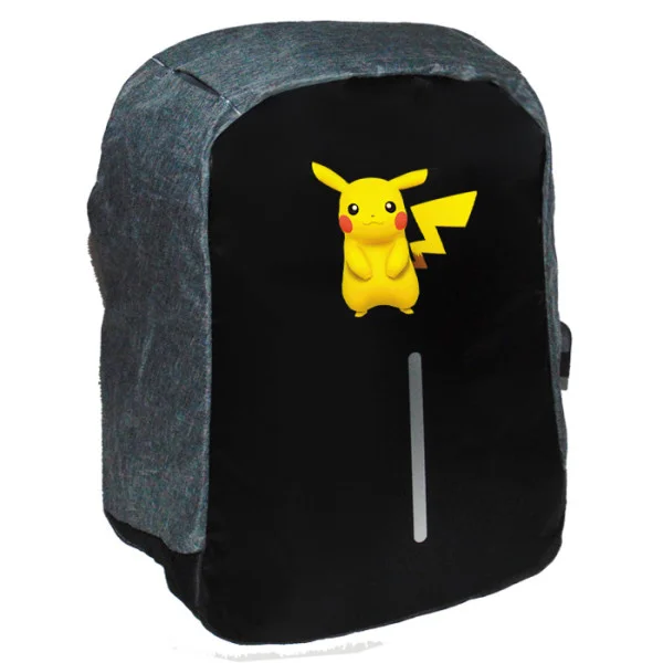 Φωτογραφία προϊόντος: Takeposition Pikachu Σχολική τσάντα Razor 1κεντρική θέση Rpet 600D 44Y x 34Μ x 10Π Μαύρο/γκρι 973-1179-07