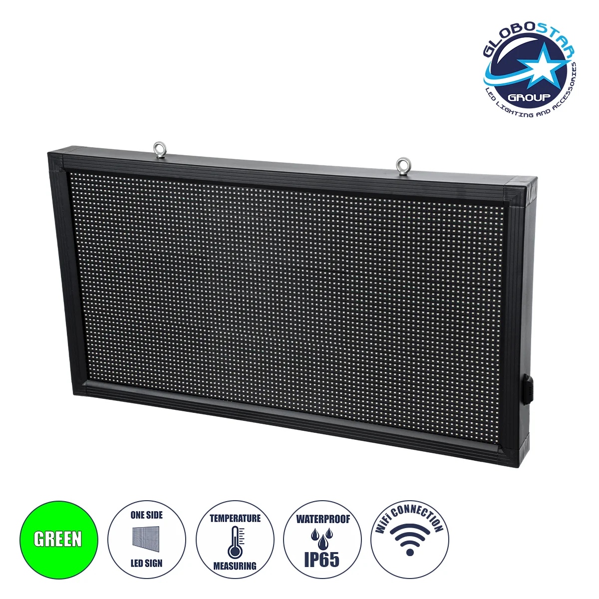 Φωτογραφία προϊόντος: GloboStar® DISPLAY 90809 LED Scrolling Display 96x48cm - Κυλιόμενη Ψηφιακή Πινακίδα / Επιγραφή Μονής Όψης P10 LED SMD AC 220-240V - Λειτουργία μέσω Wi-Fi με Εφαρμογή APP - Αισθήτηρ