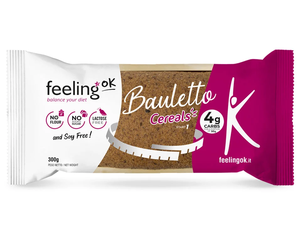 Φωτογραφία προϊόντος: Bauletto cereals Φρέσκο Πρωτεϊνικό Πολύσπορο Ψωμί χωρίς υδατάνθρακες Low Carb FeelingOk 300g