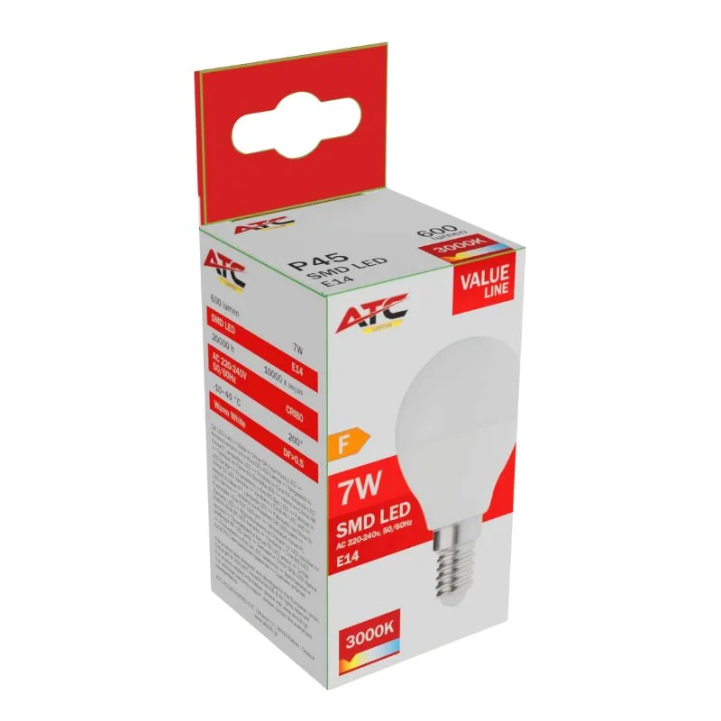 Φωτογραφία προϊόντος: ATC SMD Λαμπτήρας LED Globe P45 230V 7W/600LM E14 3000K
