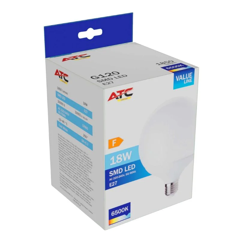 Φωτογραφία προϊόντος: ATC SMD Λαμπτήρας LED Globe G120 230V 18W/1850LM E27 6500K