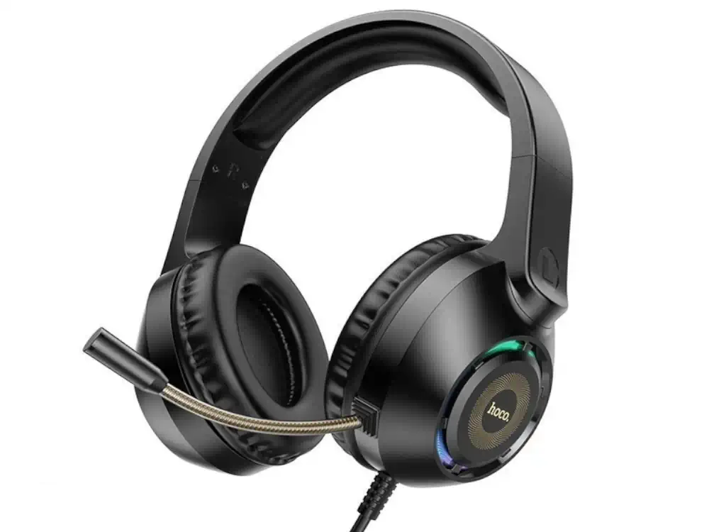 Φωτογραφία προϊόντος: Ακουστικά Hoco W108 Over Ear Gaming RGB Headset Ενσύρματα Μαύρο