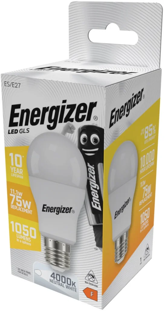 Φωτογραφία προϊόντος: Energizer BEC Κοινή Λάμπα LED 11.1W E27 1060lm 4000K Φυσικό Λευκό