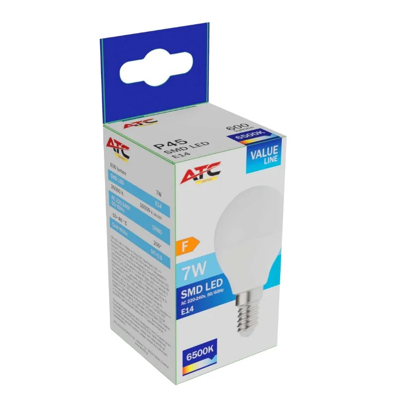 Φωτογραφία προϊόντος: ATC SMD Λαμπτήρας LED Globe P45 230V 7W/600LM E14 6500K