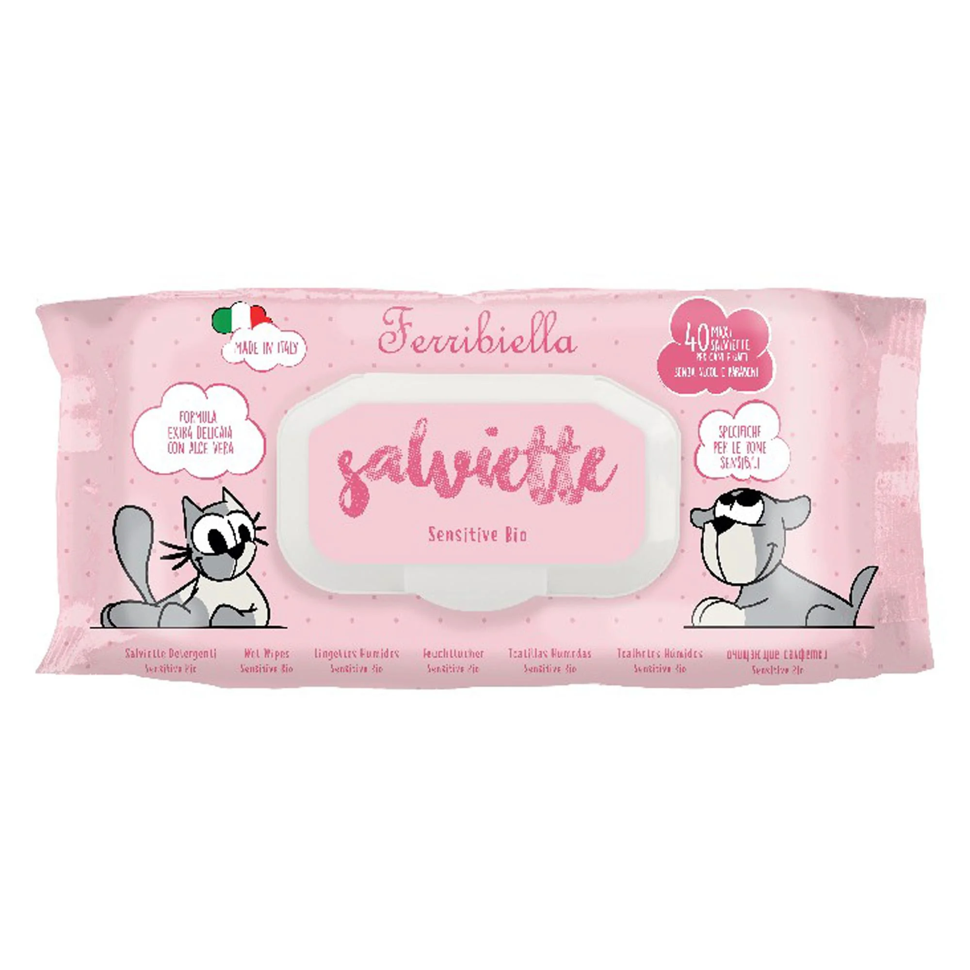 Φωτογραφία προϊόντος: Ferribiella Igiene Delicata Sensitive Μαντηλάκια Καθαρισμού 40τμχ