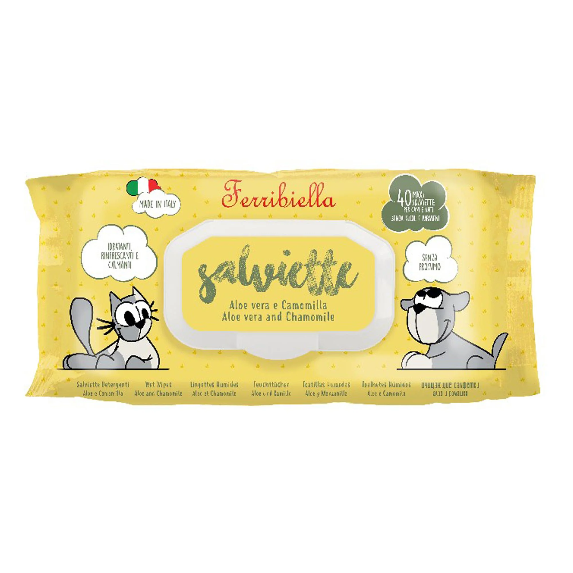 Φωτογραφία προϊόντος: Ferribiella Aloe Vera Camomilla Μαντηλάκια Καθαρισμού 40τμχ