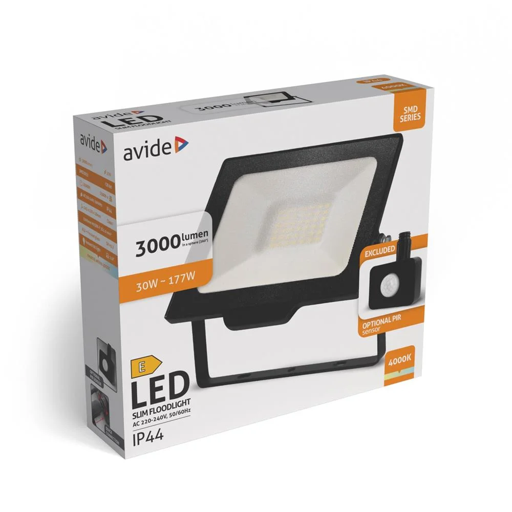 Φωτογραφία προϊόντος: Avide Προβολέας LED SMD 30W NW 4000K με Προαιρετικό PIR