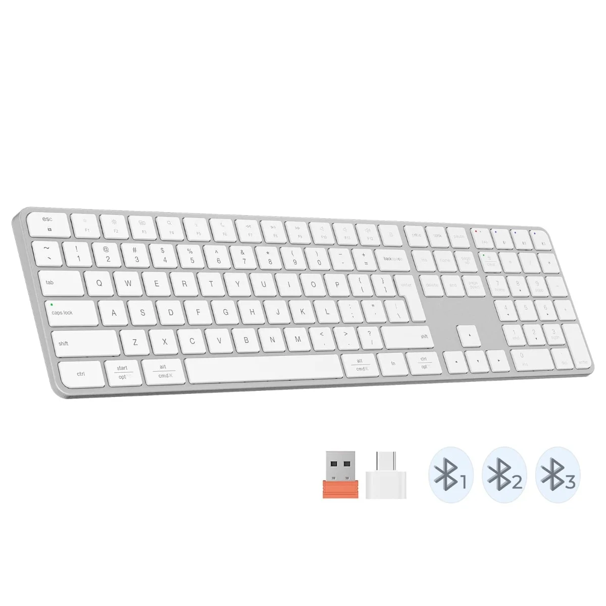 Φωτογραφία προϊόντος: Meetion MT-K230MW 2.4G+Bluetooth Πληκτρολόγιο Λευκό US