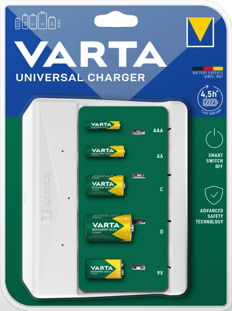 Φωτογραφία προϊόντος: VARTA 57658 101 401 Φορτιστής Γενικής Χρήσης