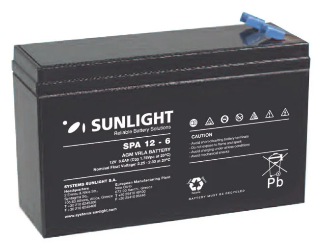 Φωτογραφία προϊόντος: Sunlight Μολύβδου 12V 6A Μακρόστενη