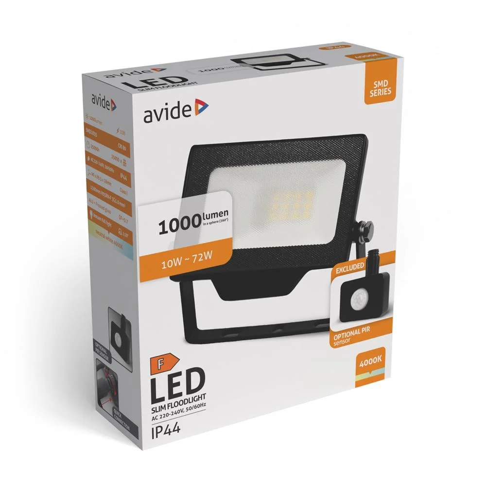 Φωτογραφία προϊόντος: Avide LED Προβολέας SMD 10W NW 4000K με Προαιρετικό PIR