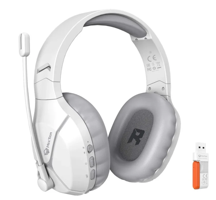 Φωτογραφία προϊόντος: Meetion BTH011 2.4G Bluetooth Gaming Ακουστικά Λευκό