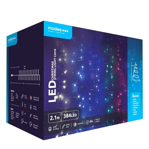 Φωτογραφία προϊόντος: Modee Lighting Modee Χριστουγεννιάτικα Φωτάκια LED με Τροφοδοτικό (384LED/2.1m) Πολύχρωμα