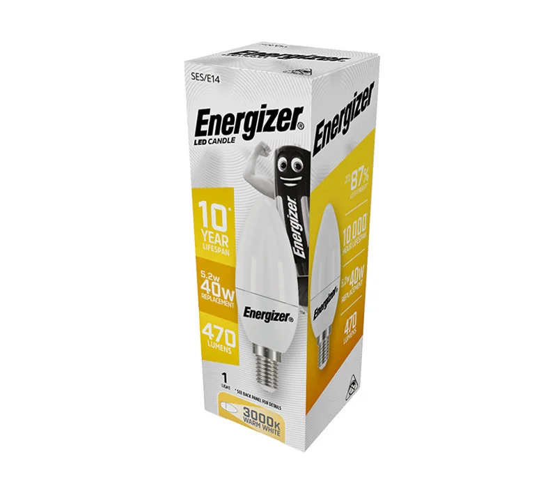 Φωτογραφία προϊόντος: Energizer BEC LED Λάμπα Κερί 4.9W E14 470lm 3000K Θερμό Λευκό
