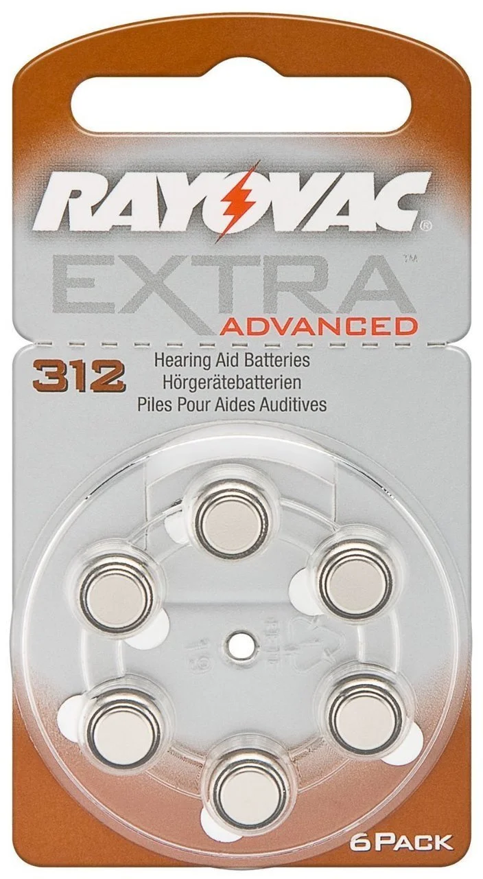 Φωτογραφία προϊόντος: Rayovac Extra Advanced Βαρηκοΐας 312 (6τμχ)