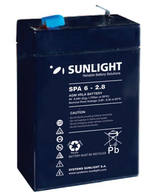 Φωτογραφία προϊόντος: Sunlight Μολύβδου 6V 2.8A