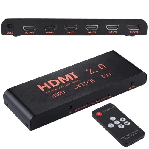 Φωτογραφία προϊόντος: ATC HDMI Switch Metal 5 In / 1 Out 4K x 2K Τηλ/ριο
