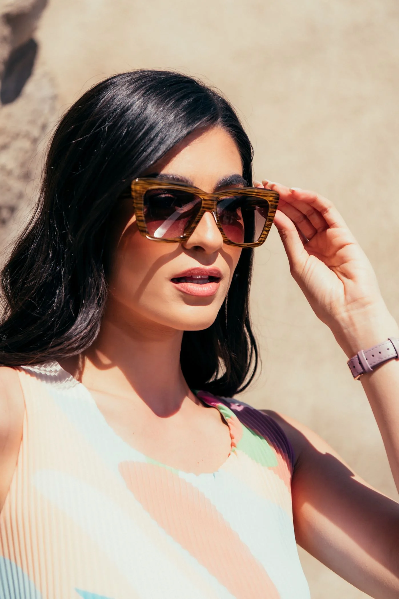 Φωτογραφία προϊόντος: Antithesis Clothing Γυαλιά Ηλίου Maritina με Τριγωνικό Σκελετό Animal print