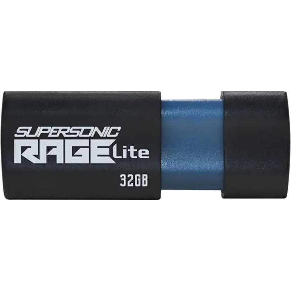 Φωτογραφία προϊόντος: Patriot Supersonic Rage Lite 128 GB Black/Blue USB-A 3.2 Gen 1 (PEF128GRLB32U) (PATRPEF128GRLB32U)