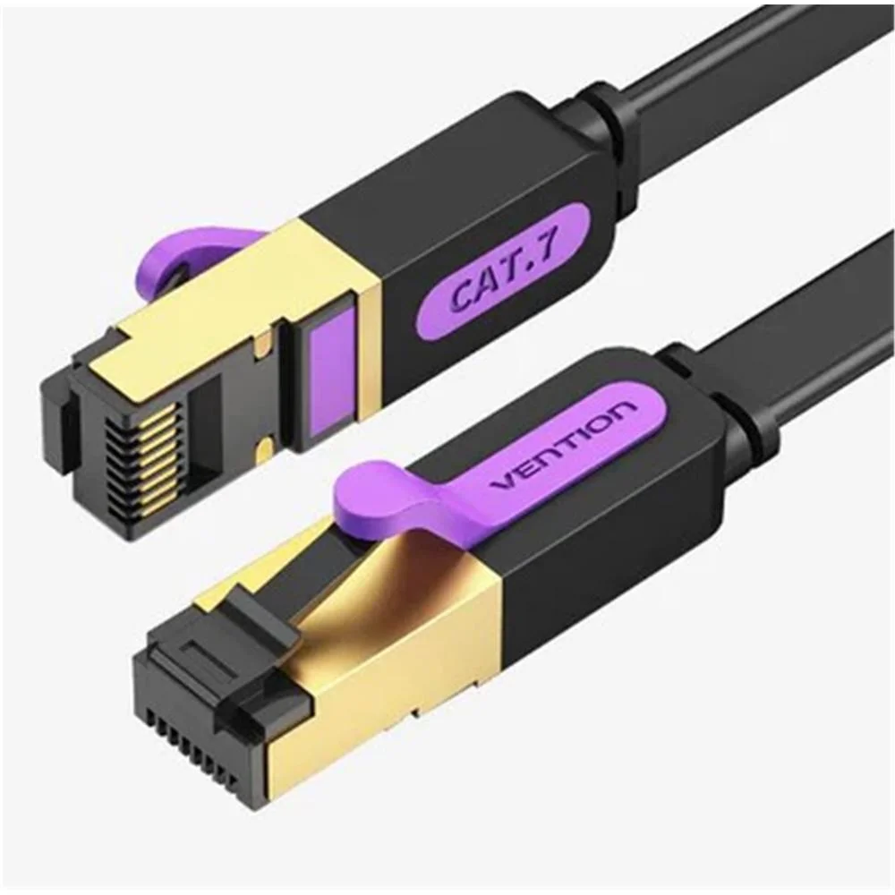 Φωτογραφία προϊόντος: VENTION Flat Cat.7 Patch Cable 1.5M Black (ICABG) (VENICABG)