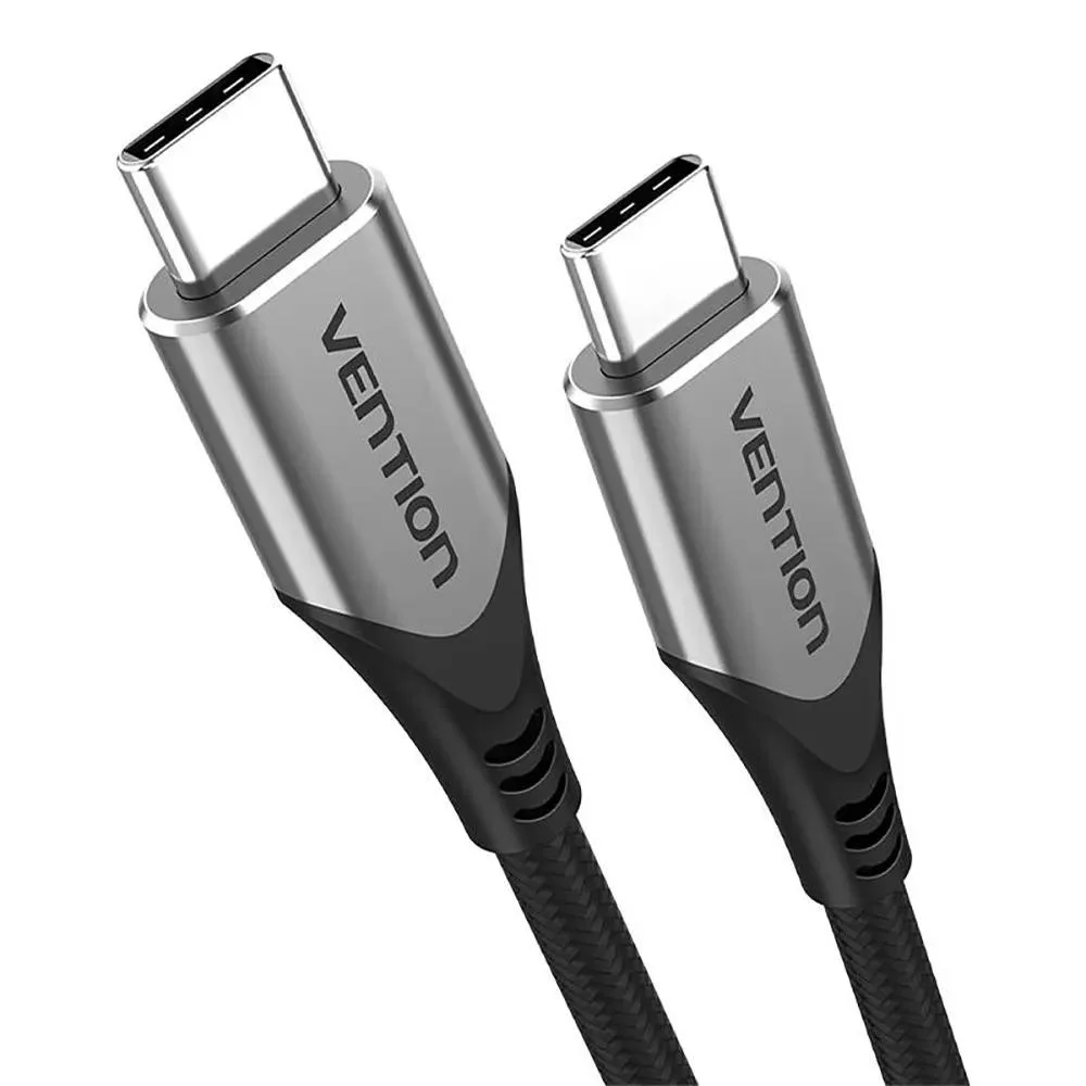 Φωτογραφία προϊόντος: VENTION Cotton Braided USB-C to USB-C 3.1 Cable 0.5M Gray (TAAHD) (VENTAAHD)