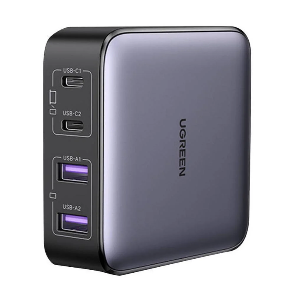 Φωτογραφία προϊόντος: Ugreen Nexode charger CD327 2x USB-C 2x USB-A GaN 65W grey (90747B) (UGR90747B)