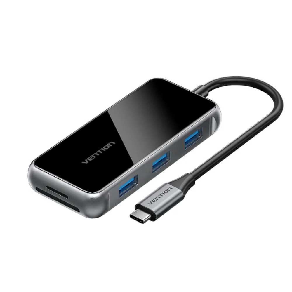 Φωτογραφία προϊόντος: VENTION USB-C to HDMI/USB 3.0x3/SD/TF/PD Docking Station 0.15M Gray Mirrored Surface Type (TFMHB) (VENTFMHB)