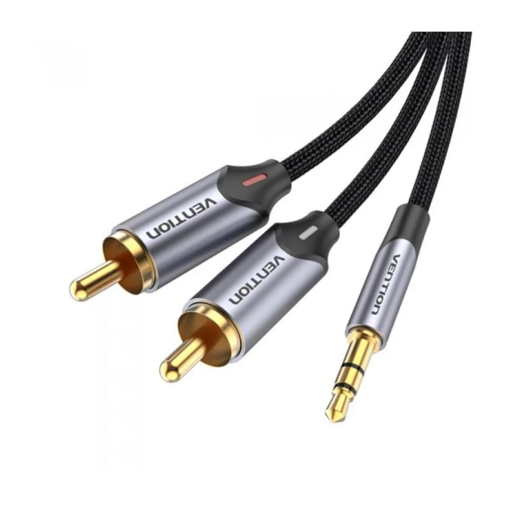 Φωτογραφία προϊόντος: VENTION 3.5mm male - 2x RCA male Cable Gray 3m (BCNBI) (VENBCNBI)