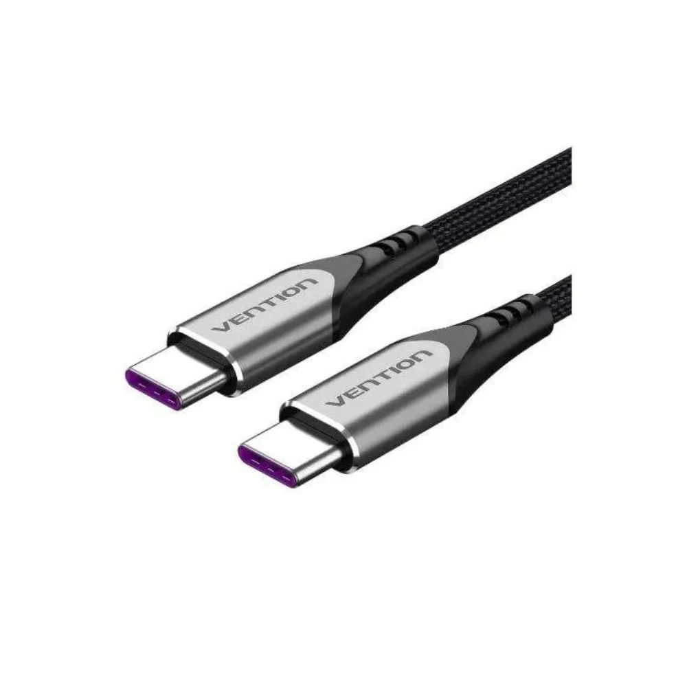 Φωτογραφία προϊόντος: VENTION Cotton Braided USB-C to USB-C 3.1 Cable 1M Gray (TAAHF) (VENTAAHF)