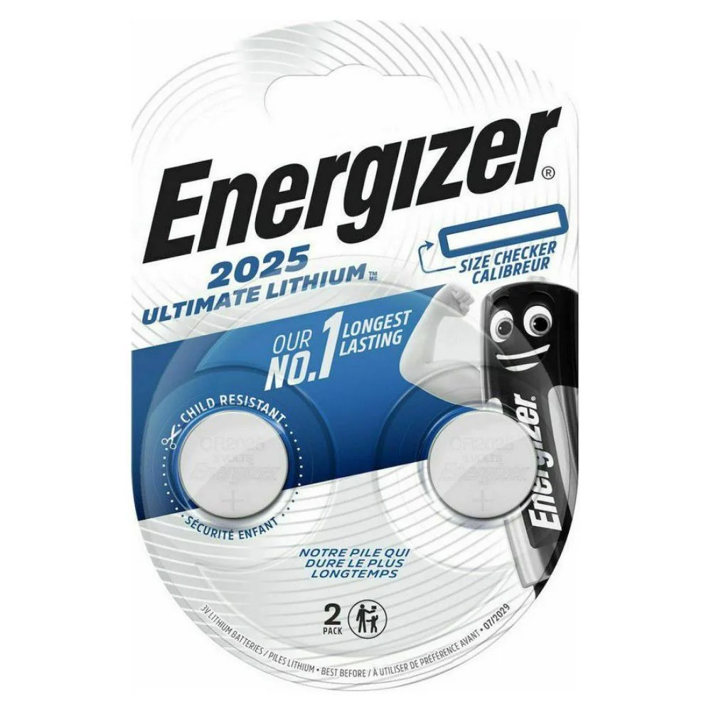 Φωτογραφία προϊόντος: ENEGIZER Energizer Ultimate Lithium Μπαταρίες Ρολογιών CR2025 3V 2τμχ (27108209) (ENE27108209)
