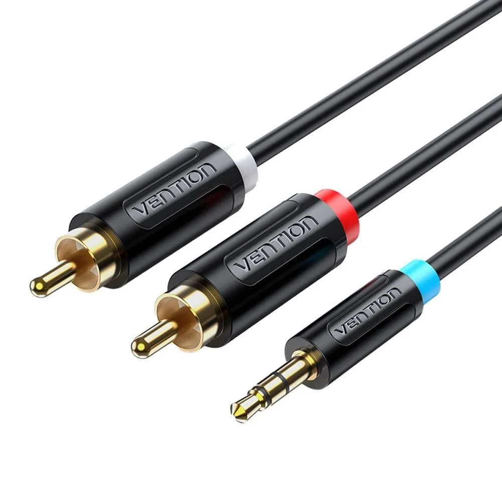 Φωτογραφία προϊόντος: VENTION 3.5mm Male to 2RCA Male Cable 1.5M Black (BCLBG) (VENBCLBG)