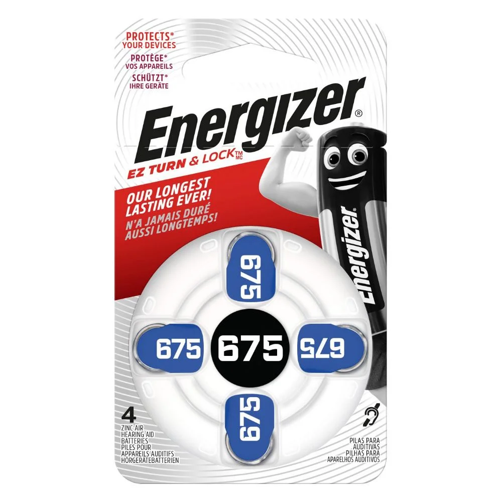 Φωτογραφία προϊόντος: ENEGIZER Energizer Μπαταρίες Ακουστικών Βαρηκοΐας 675 1.4V 4τμχ (22579673) (ENE22579673)