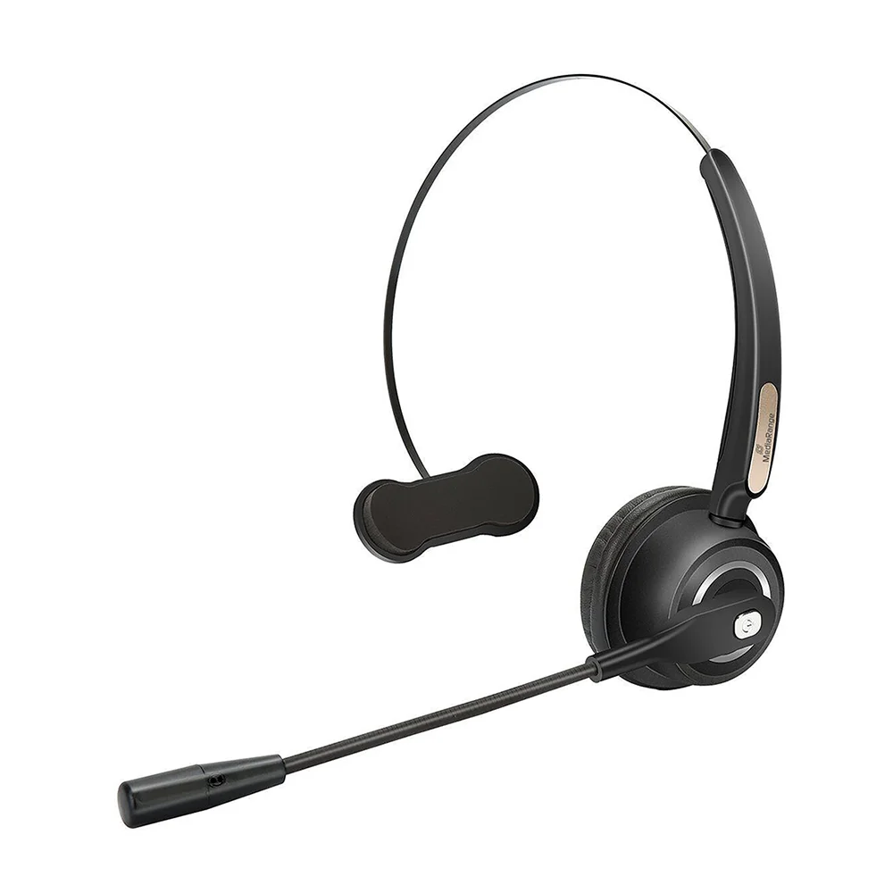 Φωτογραφία προϊόντος: MediaRange Wireless mono headset with microphone, 180mAh battery, black (MROS305)