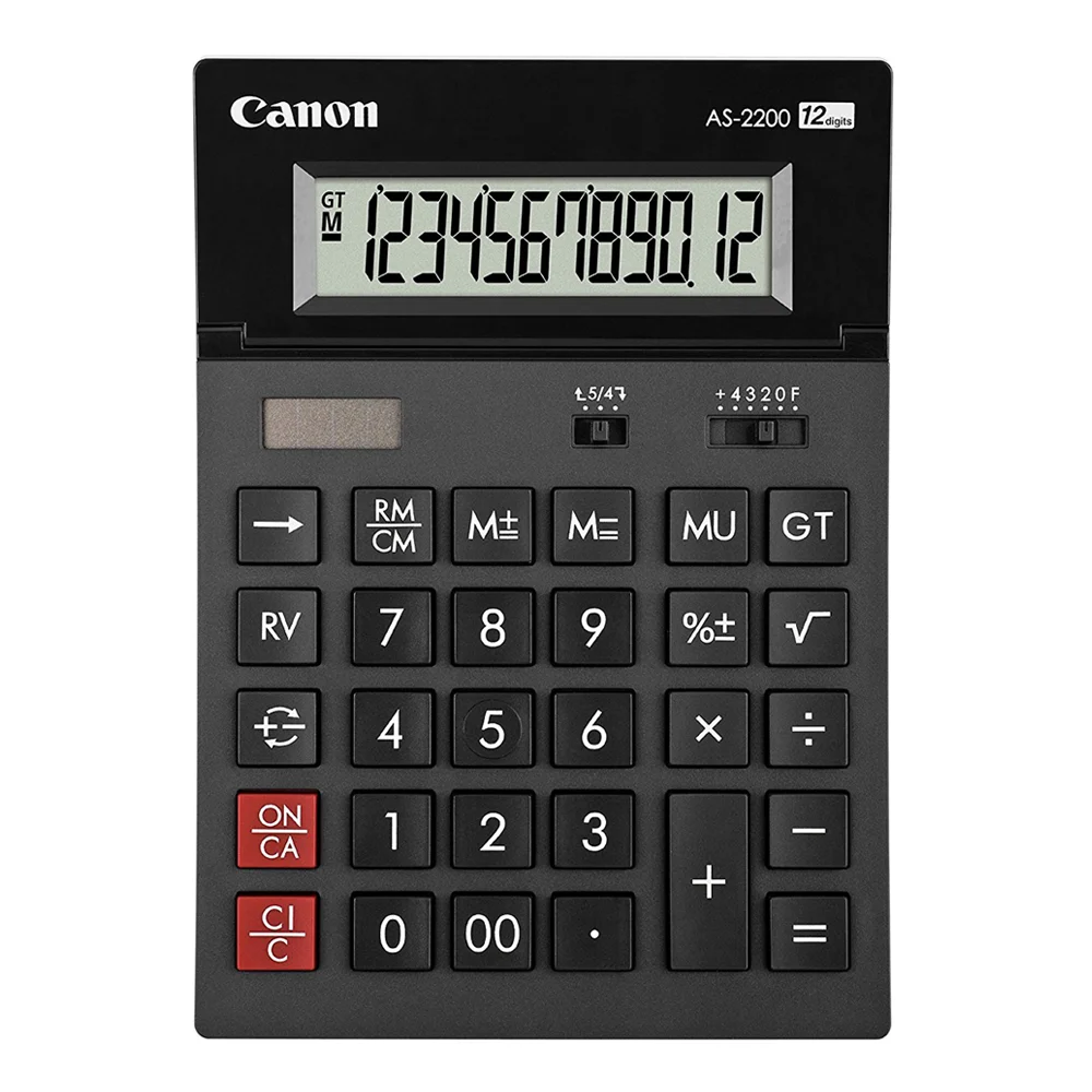 Φωτογραφία προϊόντος: CANON AS-2200 12-DIGIT CALCULATOR (4584B001) (CANAS2200)