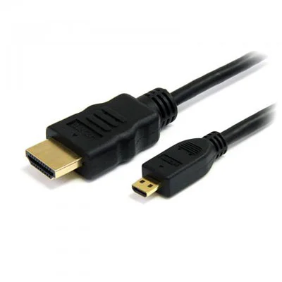 Φωτογραφία προϊόντος: Καλώδιο MediaRange HDMI/Micro HDMI Version 1.4 with Ethernet Gold-plated 1.0M Black (MRCS146)
