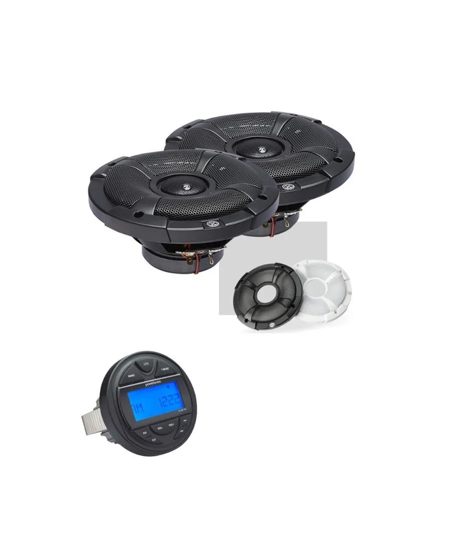 Φωτογραφία προϊόντος: Powerbass MC-100+XL-62SS Πακέτο Ήχου Σκάφους με Πηγή και 2 Ηχεία (Σετ)