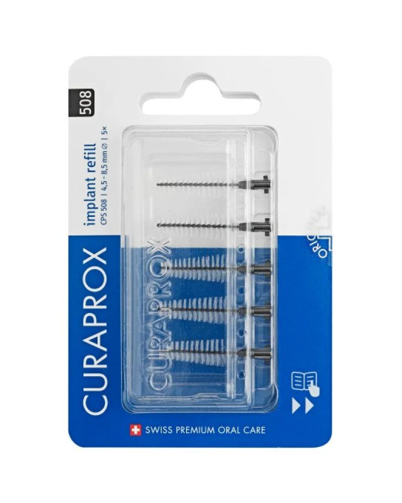 Φωτογραφία προϊόντος: CURAPROX Μεσοδόντια βουρτσάκια Implant Refill CPS 508 - 4,5mm - 8,5mm - 5τμχ.